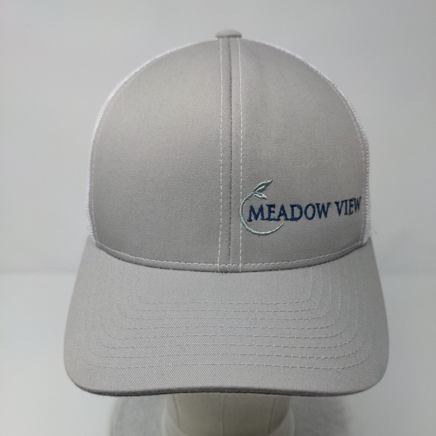 Meadow View Snapback Trucker Hat Gray One Size Mesh Back Embroidered