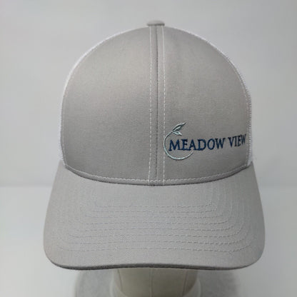 Meadow View Snapback Trucker Hat Gray One Size Mesh Back Embroidered