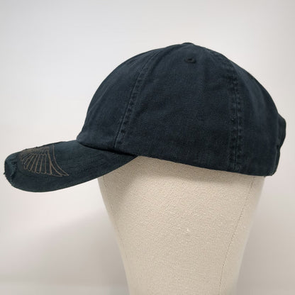 The Duck Company Red Fish Lake Lodge Skull Wing Black Baseball Cap One Size Hat