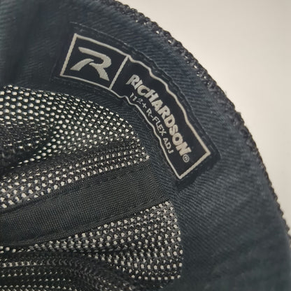 Richardson Trucker Hat Black One Size Snapback Mesh Elko Wire Rope Embroidered