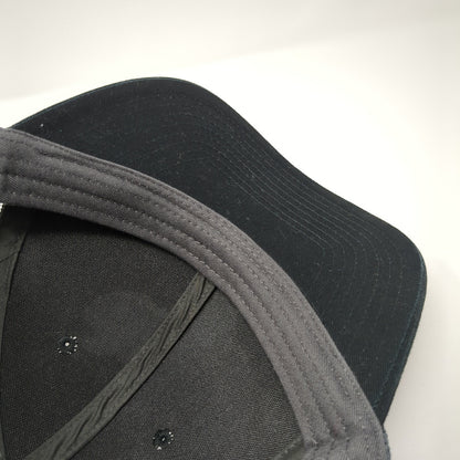 Icon Snapback Mesh Back Trucker Hat Black Patch Logo Poly Cotton Blend