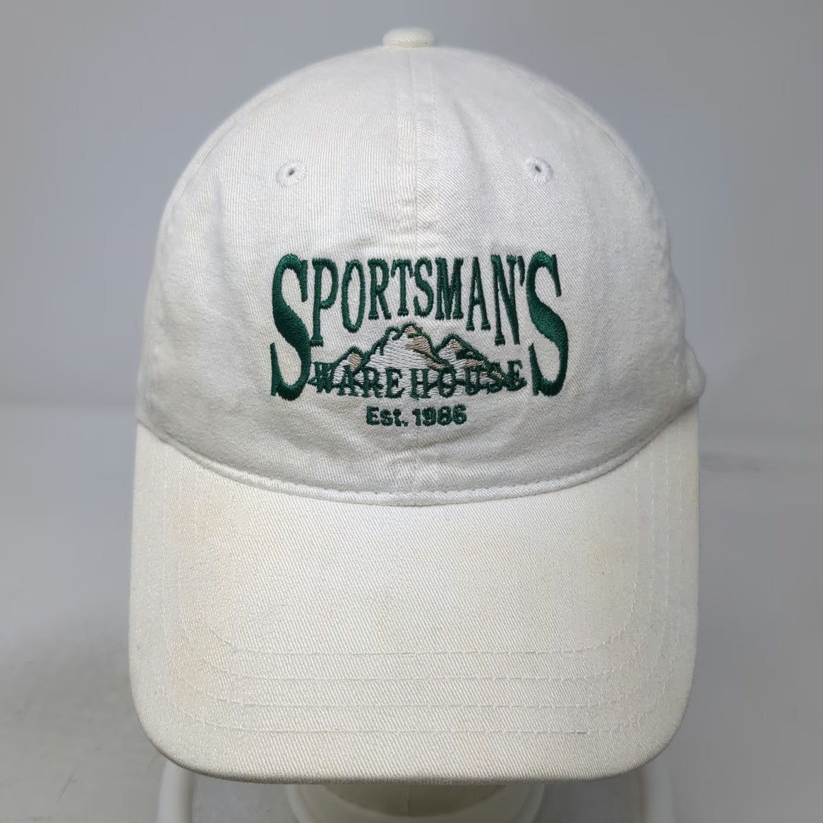 Sportsman's Warehouse Baseball Cap White One Size 20th Anniversary Mountain Hat