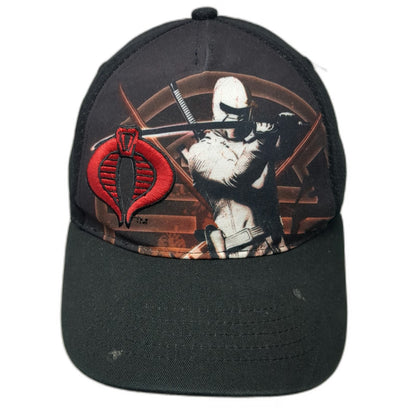 G.I. Joe The Rise of Cobra 5 Panel Black Hat OSFM Storm Shadow Logo Strapback