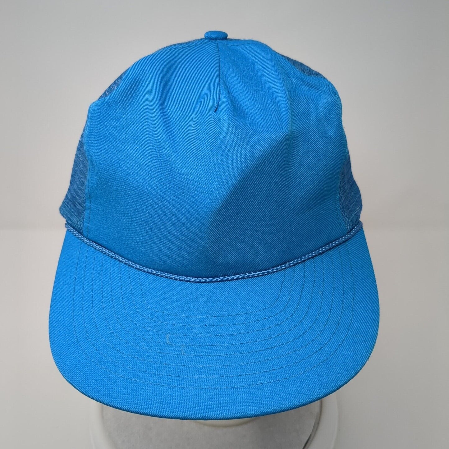 Mohr's Snapback Mesh Back Rope Trucker Hat Blue One Size Adjustable