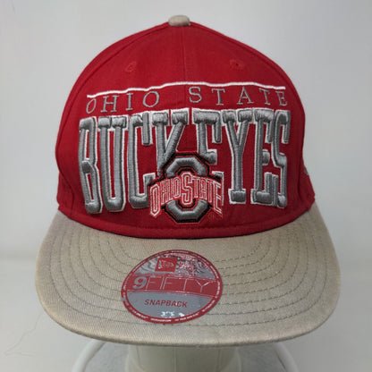 New Era Men's Snapback Hat Red OSFM Embroidered Ohio State Buckeyes Logo
