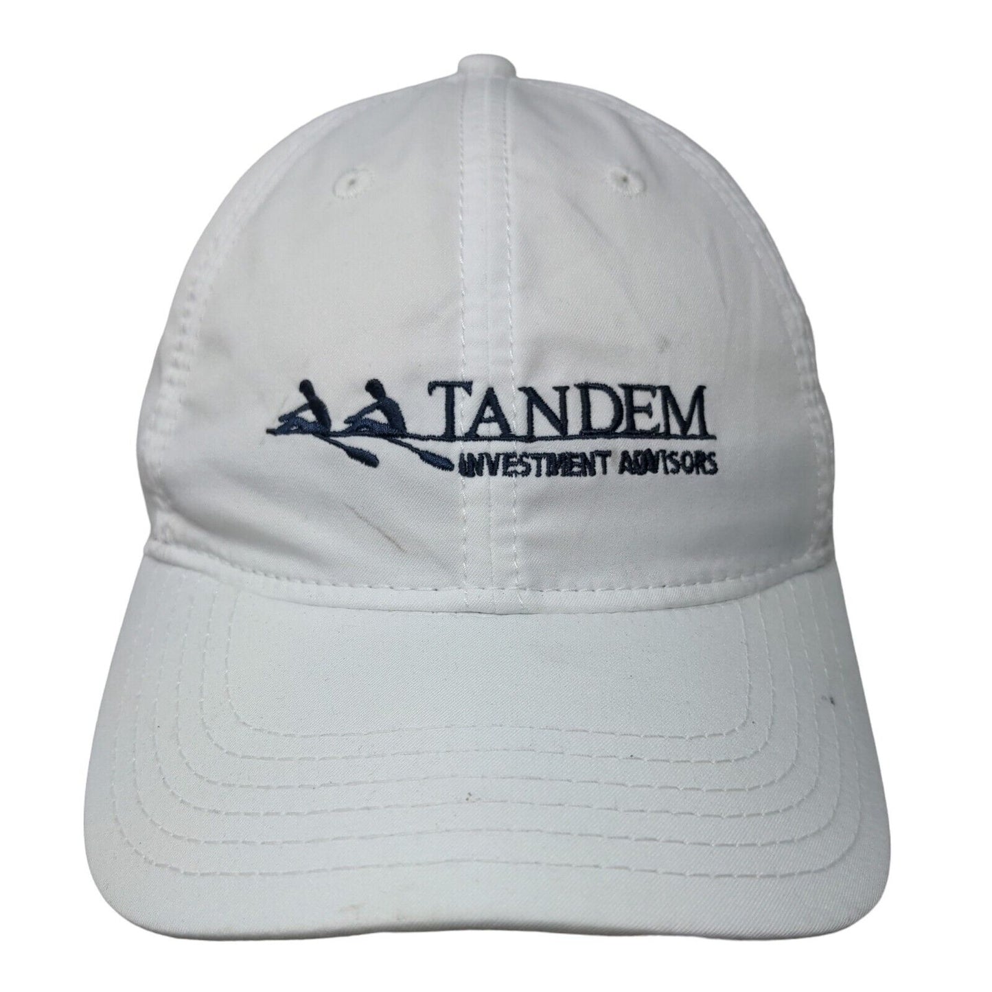 Tandem Investment Advisors Strapback Hat White One Size Embroidered Legacy