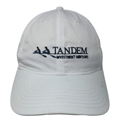 Tandem Investment Advisors Strapback Hat White One Size Embroidered Legacy
