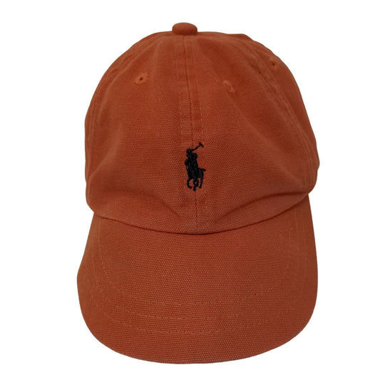 Polo Ralph Lauren Baby Hat Orange Embroidered Pony Logo 100% Cotton