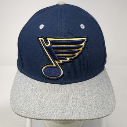 Fanatics St. Louis Blues NHL Snapback Hat Blue Gray One Size Flat Brim Sewn Logo