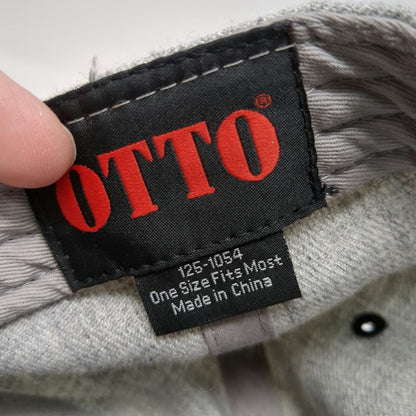 OTTO Snapback Hat Gray Black One Size Flat Brim Nayborhood Patch Logo 2010