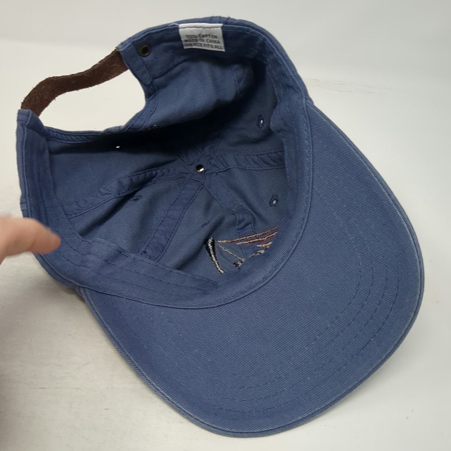 Blue OSFM Baseball Cap US Sailing Instructor Embroidered Cotton Slideback Hat