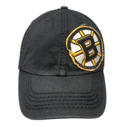 Boston Bruins NHL '47 Cap Black L Distressed Bear Patch Logo Franchise Hat
