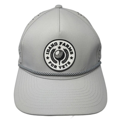 Billest Trucker Hat Gray One Size Rope Snapback Laser Cut Idaho Farms Vets Golf