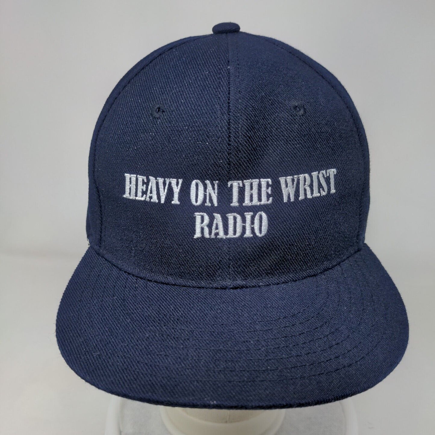 Heavy On The Wrist Radio Snapback Hat Blue OSFA Embroidered 6 Panel