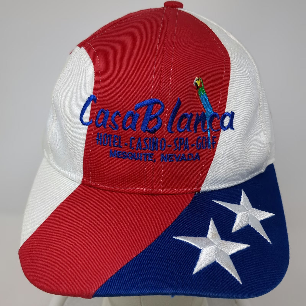 Kati Snapback Hat Red White Blue One Size CasaBlanca Casino Mesquite Nevada