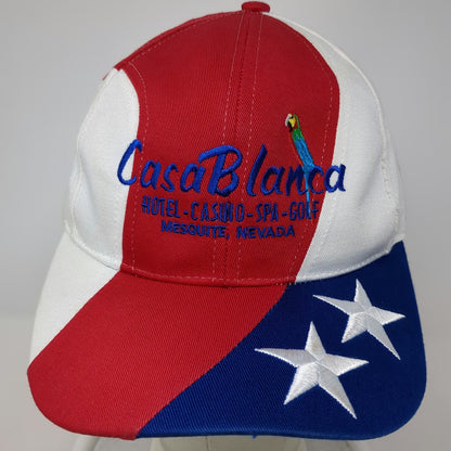 Kati Snapback Hat Red White Blue One Size CasaBlanca Casino Mesquite Nevada
