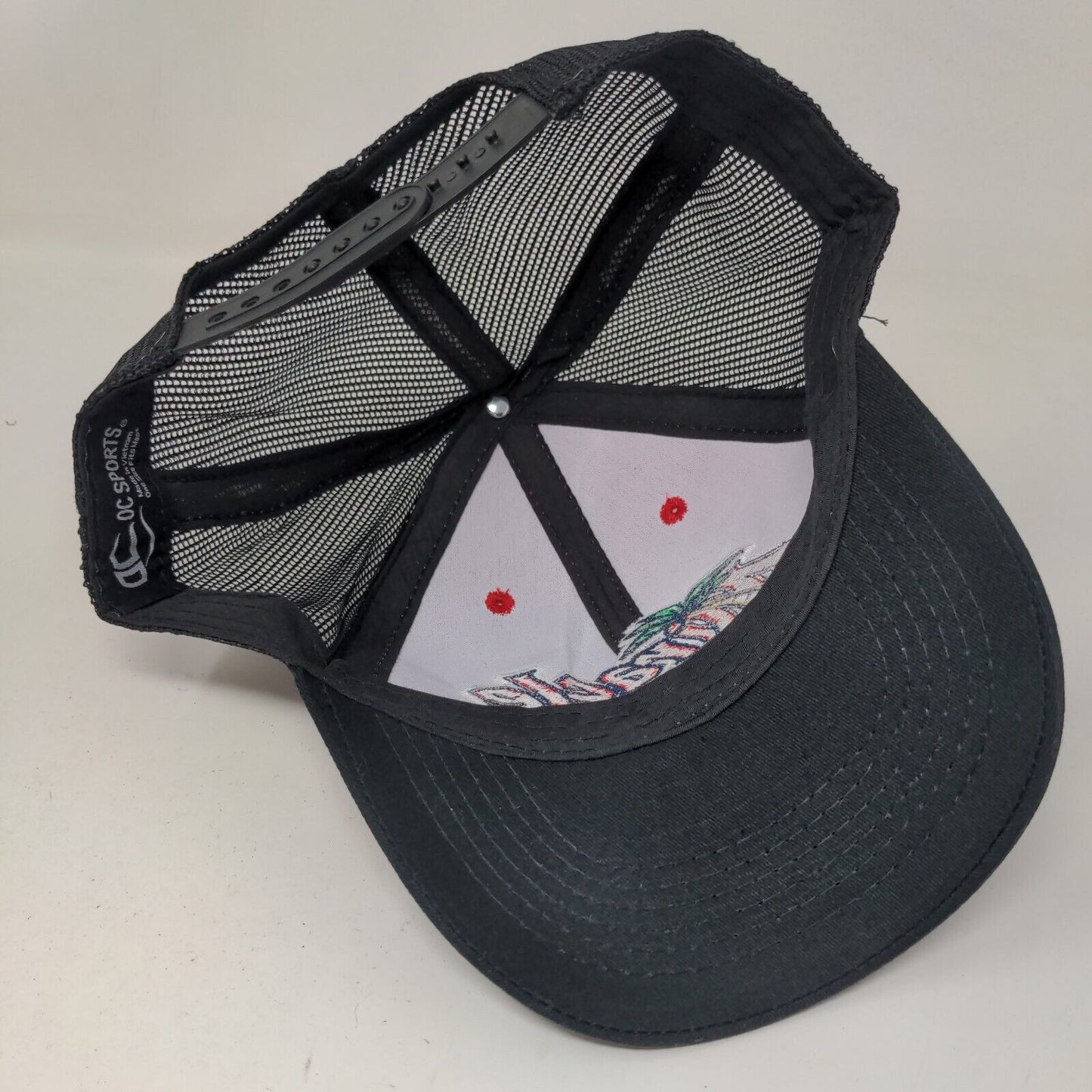 Miracle Snapback Mesh Back Trucker Hat Black OSFM Palm Tree Colorblock