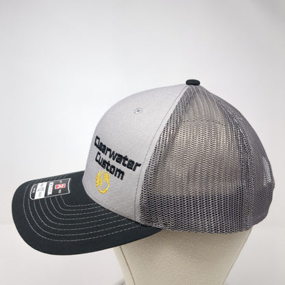 Clearwater Custom Snapback Mesh Back Trucker Hat Gray One Size 6 Panel