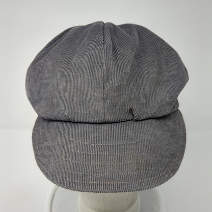 JH Stretch Fitted Newsboy Cap Hat Gray Medium Corduroy Blank Outdoor