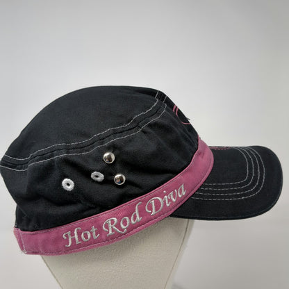 Main Gate Black Army Cap One Size NHRA Sequin Hot Rod Diva Pink Filigree Hat