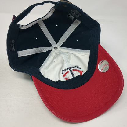 '47 Baseball Cap Blue White Red OSFM MLB Minnesota Twins TC Logo Slideback Hat