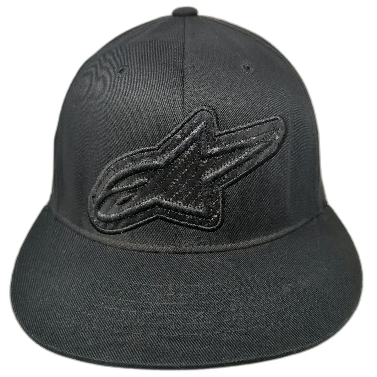 Alpinestars Baseball Cap Black XL Fitted Flexfit Tonal Logo Motorcycle Hat