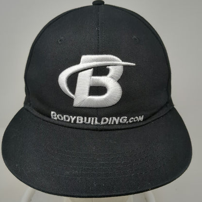 Wicked Wear Bodybuilding Snapback Hat Black One Size Structured Flat Bill Cap