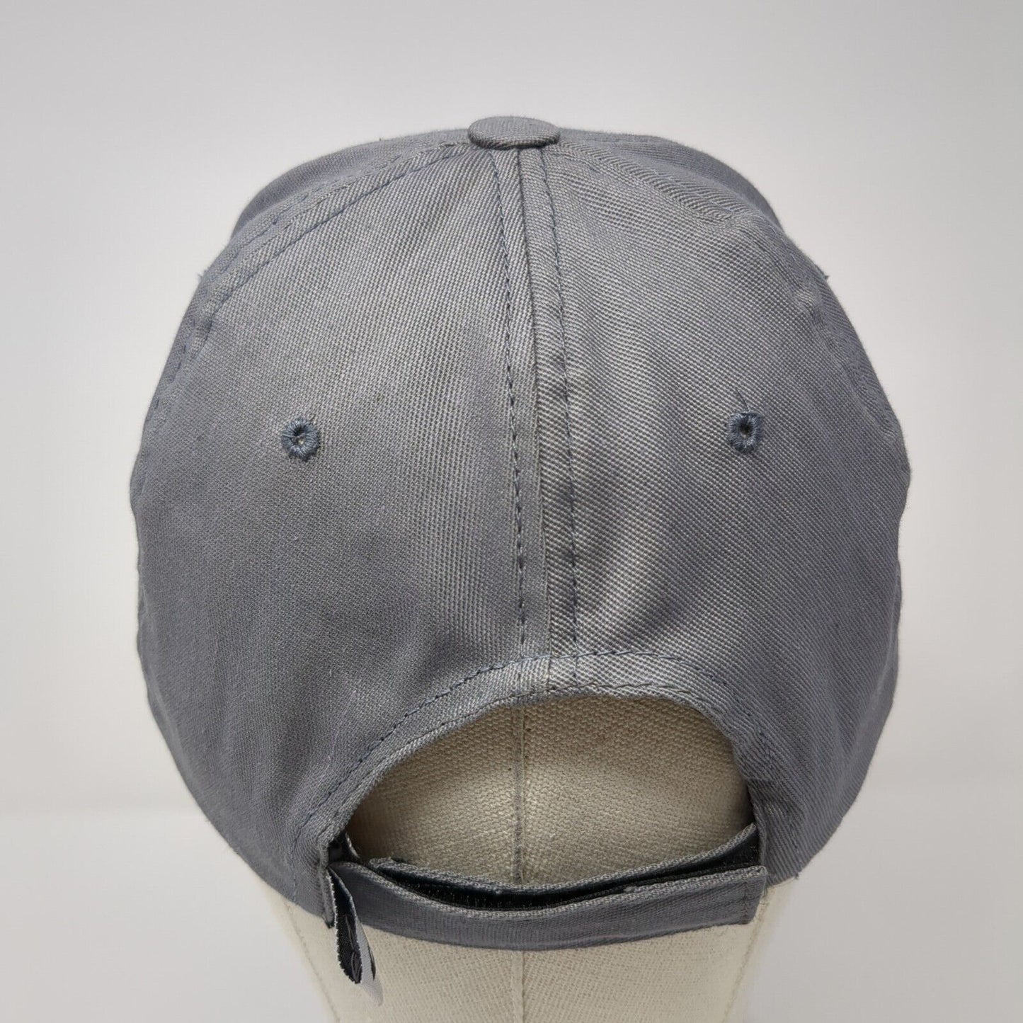 Roxy Leather Patch Strapback Hat Gray One Size Adjustable Solid Outdoor
