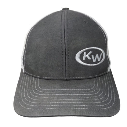 KW Snapback Mesh Back Trucker Hat Gray One Size Embroidered Richardson