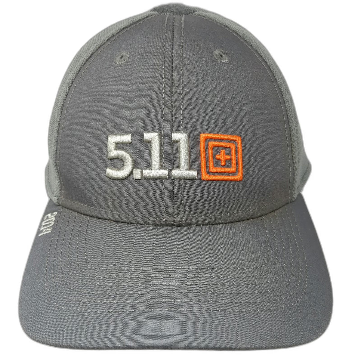 5.11 Tactical Baseball Cap Gray Orange One Size Mesh Back Strapback 2014 Hat