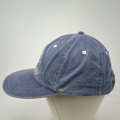 Baseball Cap Blue One Size Sun Valley Embroidered Flowers Strapback Hat Idaho