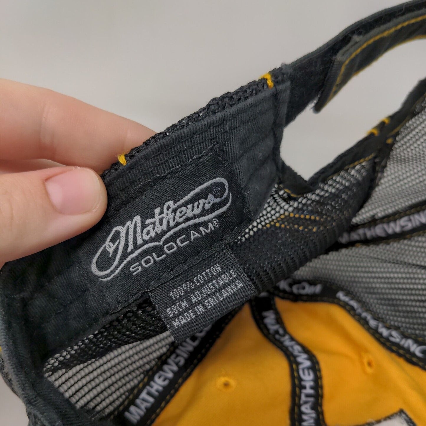 Matthews Solocam Since 1992 Strapback Trucker Hat Multicolor 58cm Distressed