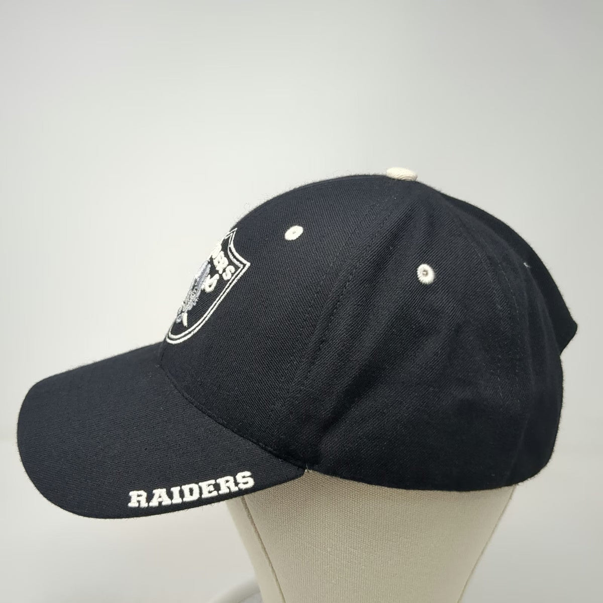 Twins Enterprise NFL Las Vegas Raiders Cap Black OSFM Shield Logo Embroidered