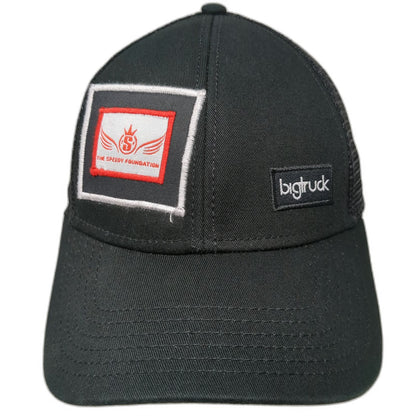 bigtruck Black One Size Trucker Hat The Speedy Foundation Logo Mesh Snapback Cap