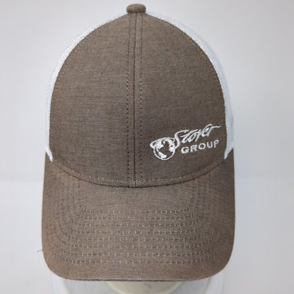 Stover Group Strapback Trucker Hat Brown One Size Adjustable Mesh Outdoor Cap