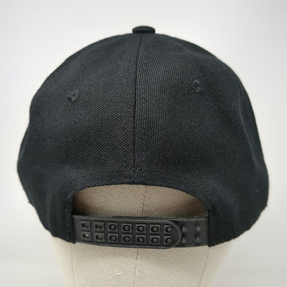 PeakBar Snapback Hat Black One Size Gold Silver Logo Flat Brim Peak Last Drop
