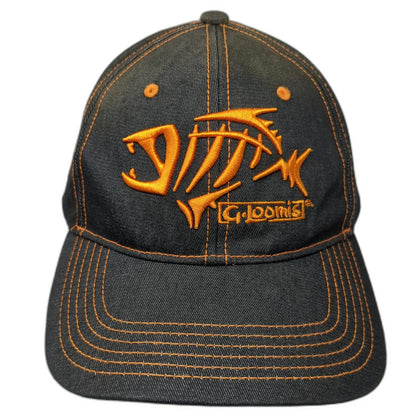 G. Loomis Baseball Cap Black Orange One Size Fish Skeleton Strapback Fishing Hat