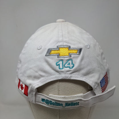 AJ Foyt Racing Men's Strapback Hat White Dalton Kellet Embroidered Logo #14