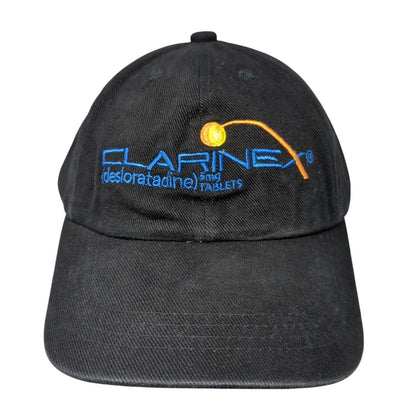 Clarinex Desloratadine Slideback Hat Black One Size Adjustable 6 Panel