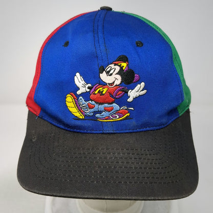 Mickey Unlimited Snapback Blue Red Green Black One Size Hat Mouse Colorblock Art