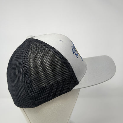 Ruschman Sand Gravel Fitted Mesh Back Trucker Hat Gray Medium Flexfit
