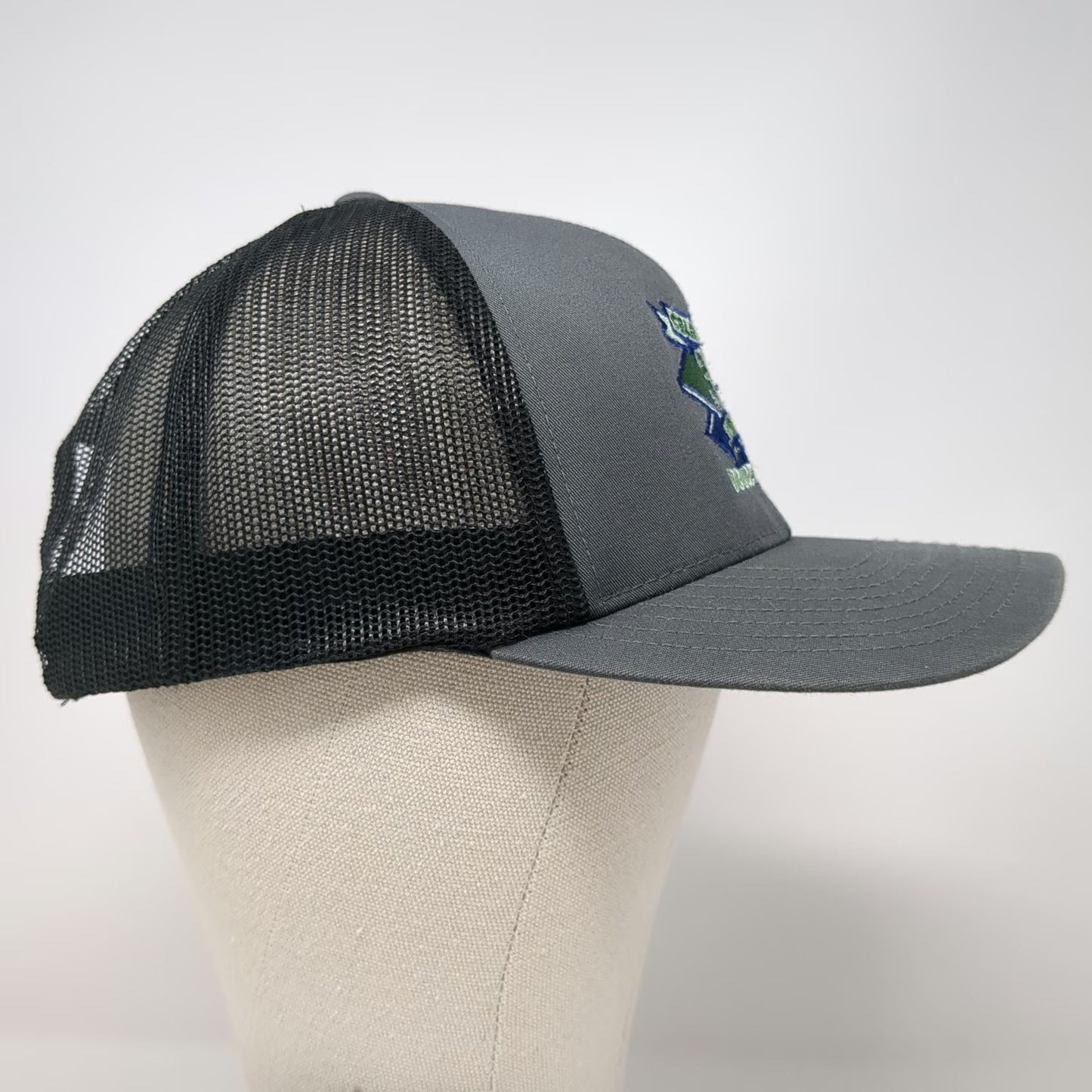 Pacific Headwear Trucker Hat Gray One Size 30 Year Anniversary Doucet Survey
