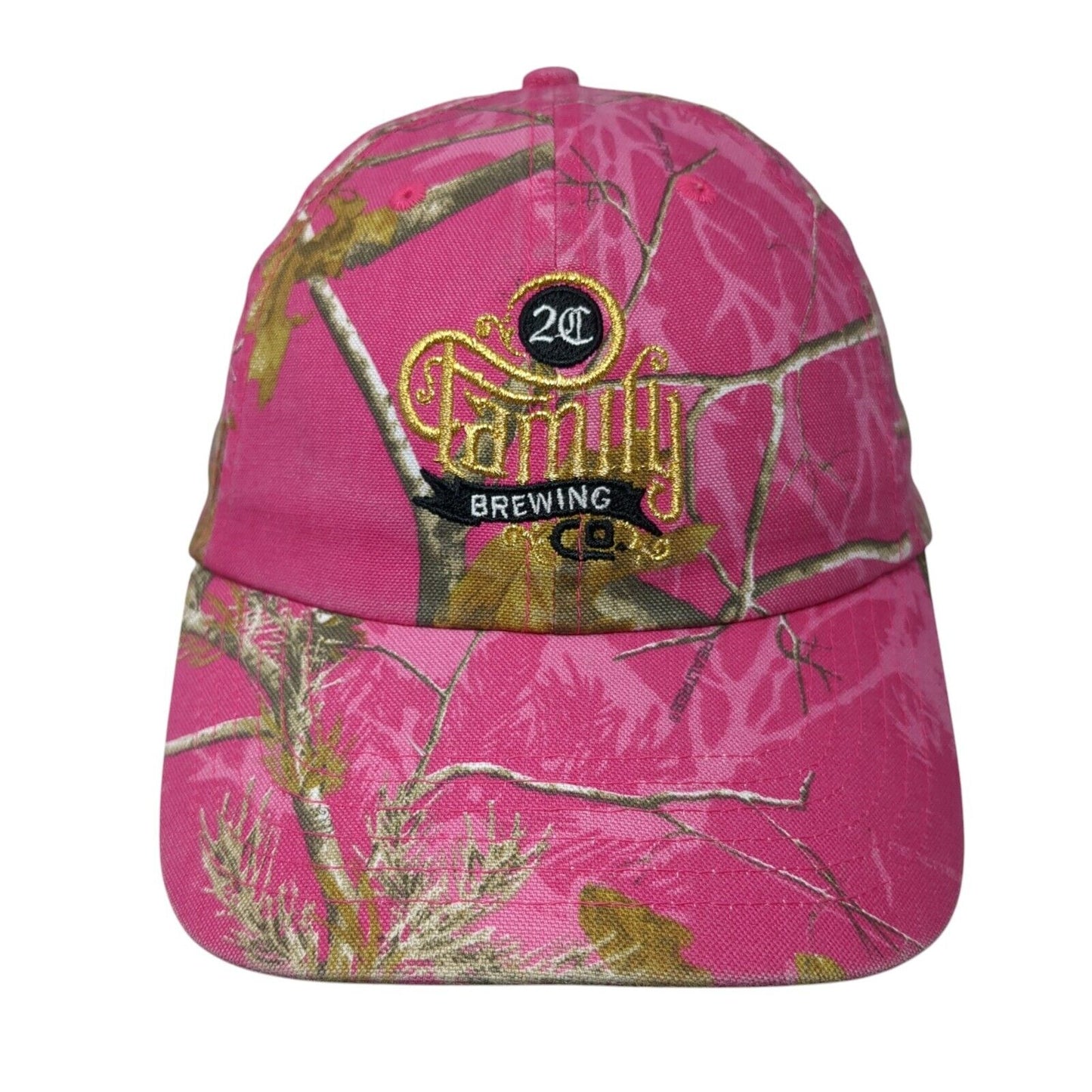 2C Family Brewing Co Strapback Hat Camo One Size Adjustable Hunting Kati