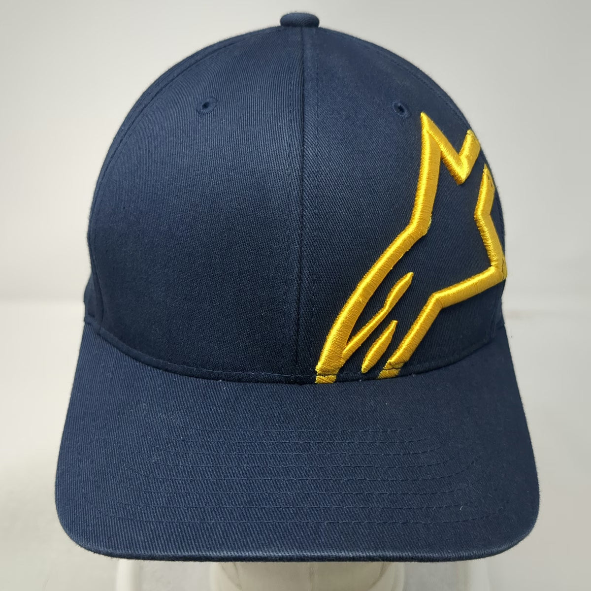 Alpinestars Baseball Cap Blue 7 1/2 Hat Flexfit Embroidered Astar Logo Large XL