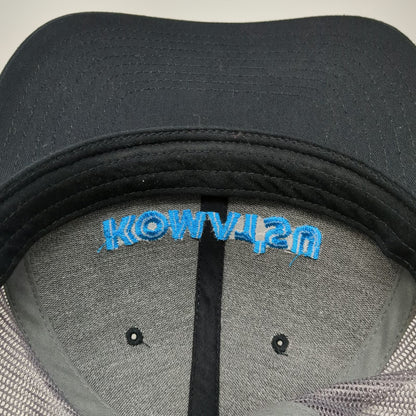 Richardson 112 Trucker Hat Black One Size Komatsu Blue Logo Mesh Back Snapback