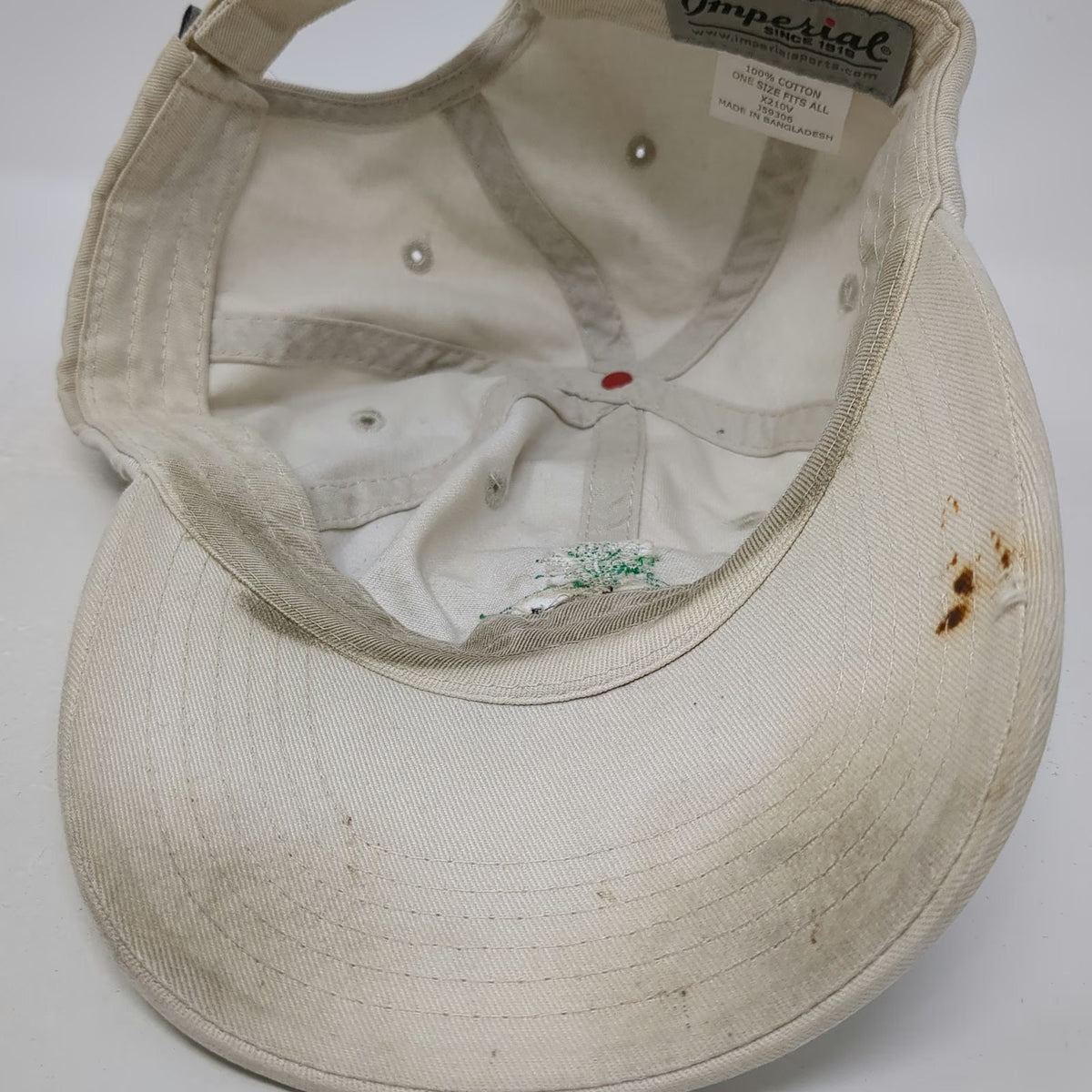 Imperial Baseball Cap Beige One Size Cotton Strapback Vassar Golf Course Hat