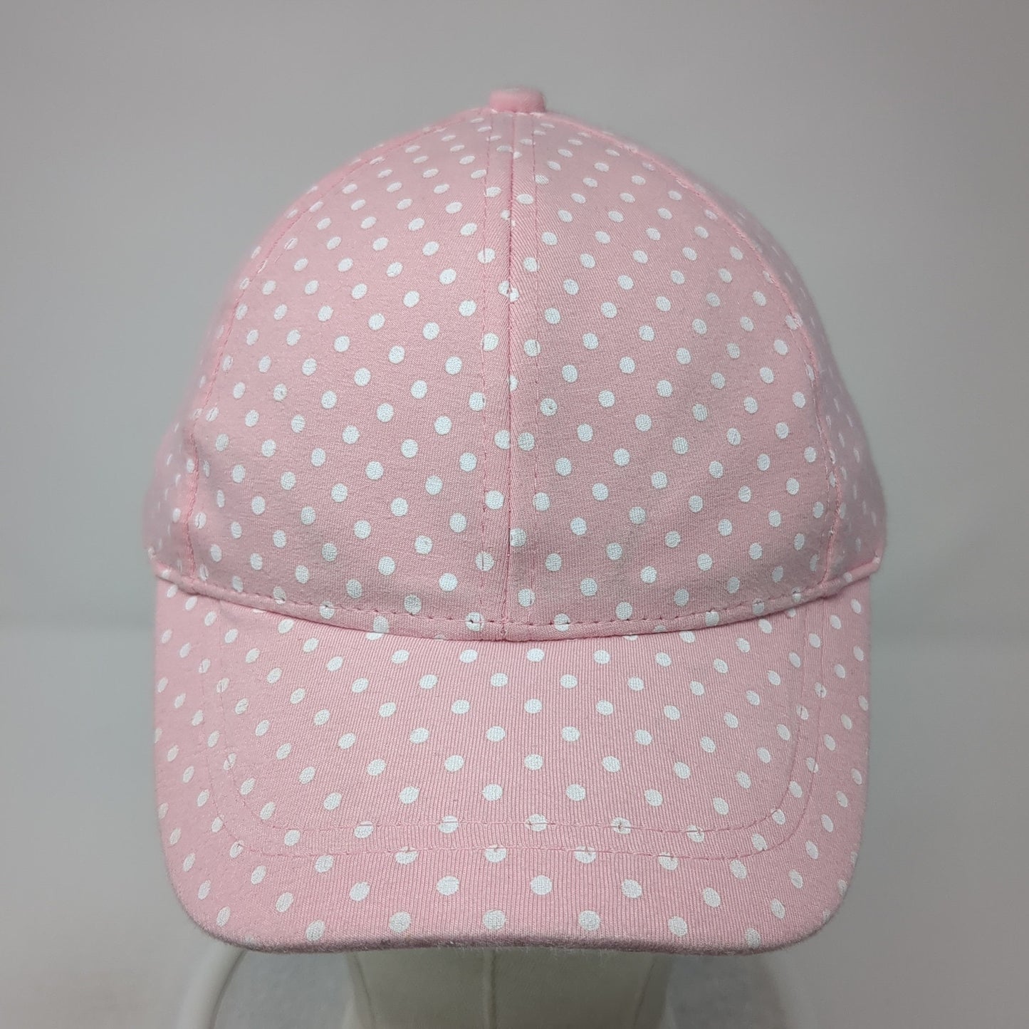 Unbranded Strapback Baseball Cap Pink One Size Adjustable Polka Dot Blank