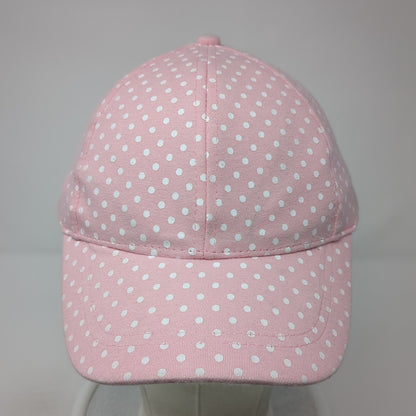 Unbranded Strapback Baseball Cap Pink One Size Adjustable Polka Dot Blank