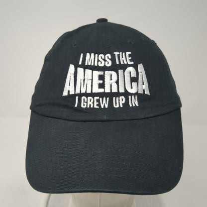 I Miss The America I Grew Up In Slideback Hat Black One Size Adjustable