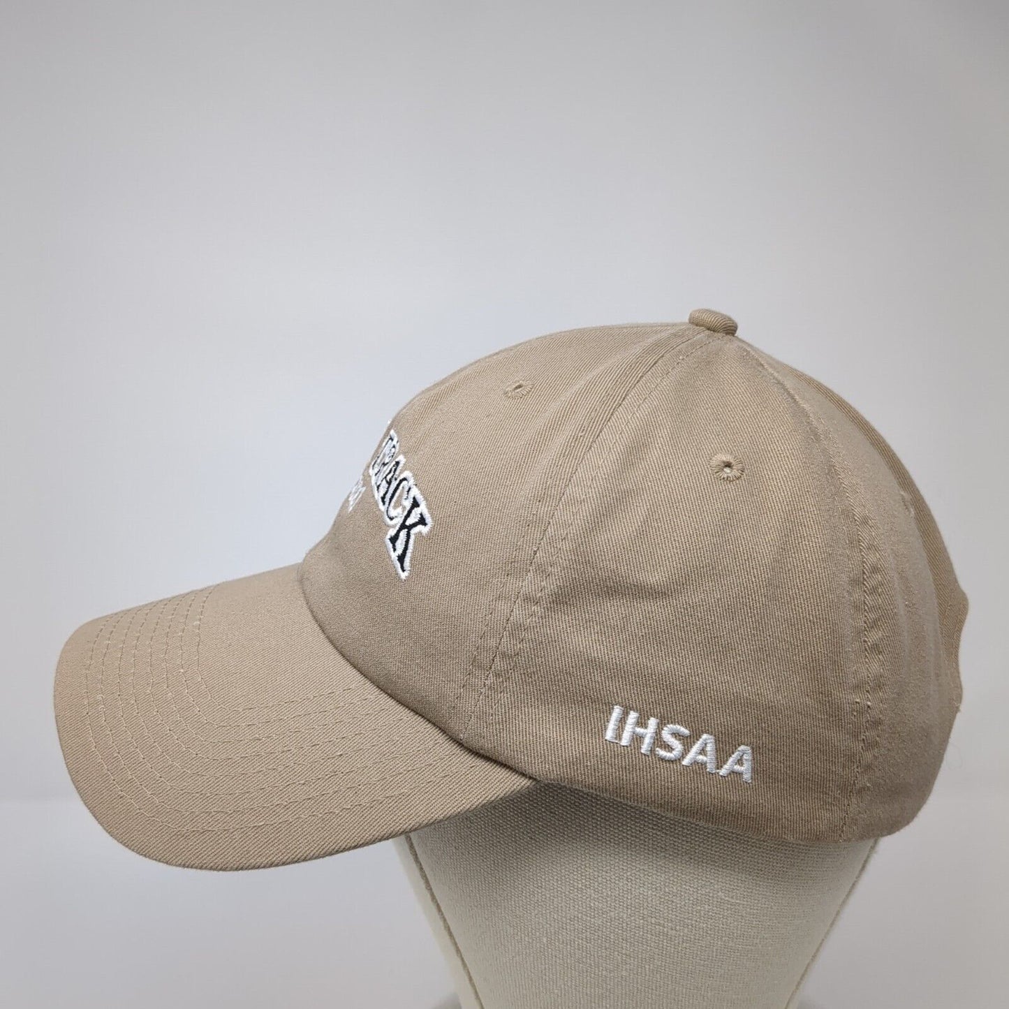 State Track 2018 IHSAA Slideback Hat Tan One Size Adjustable Fahrenheit Headwear